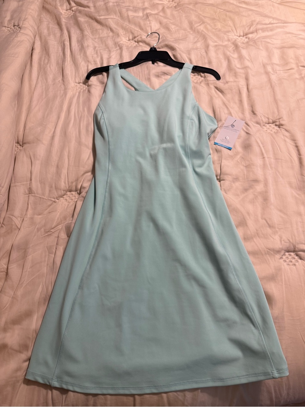 ZELOS Light Mint Sleeveless Midi A-Line Dress